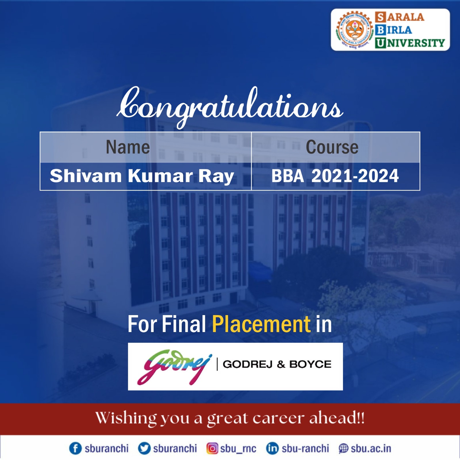 sbu campus placement