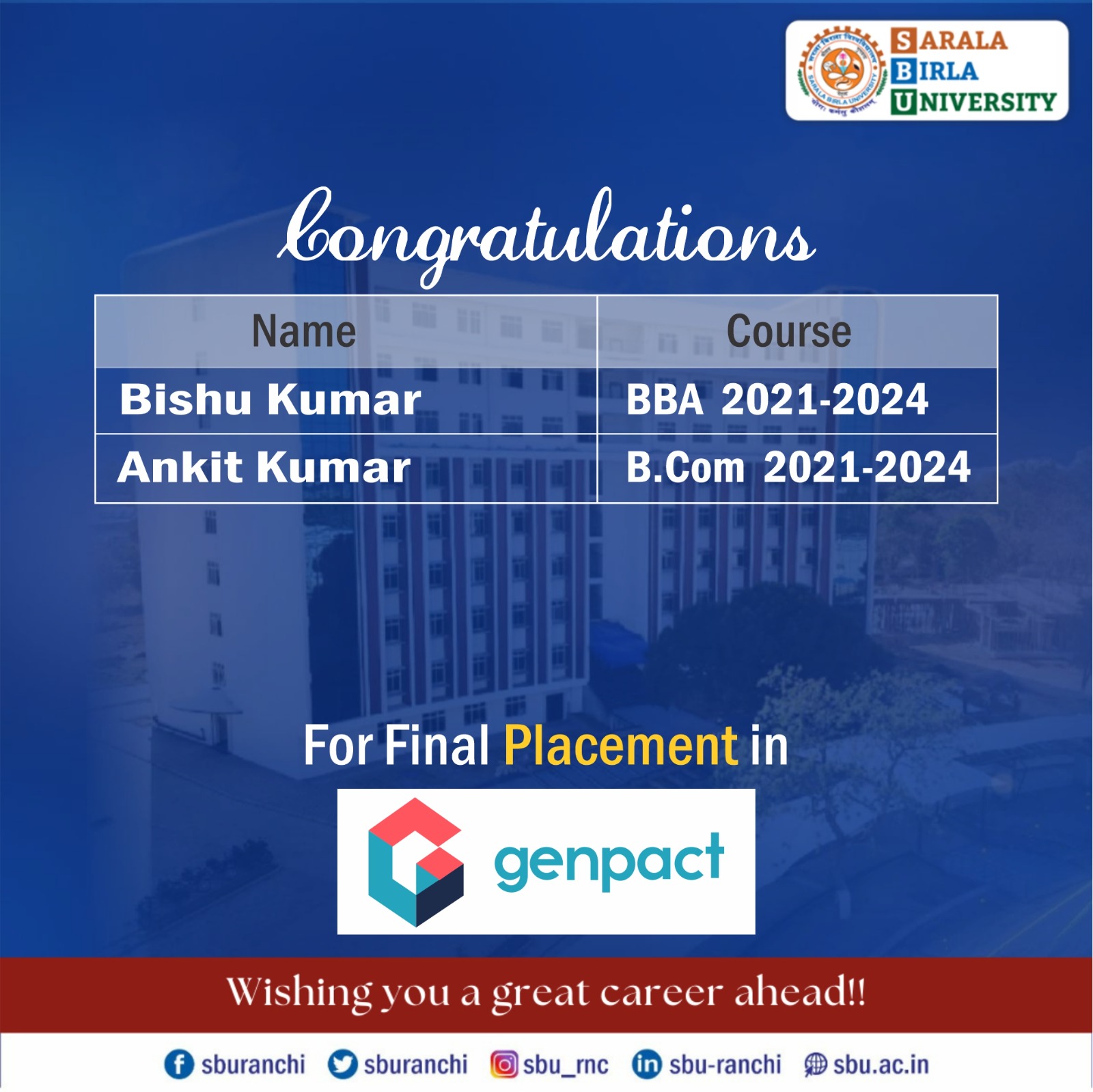 sbu campus placement