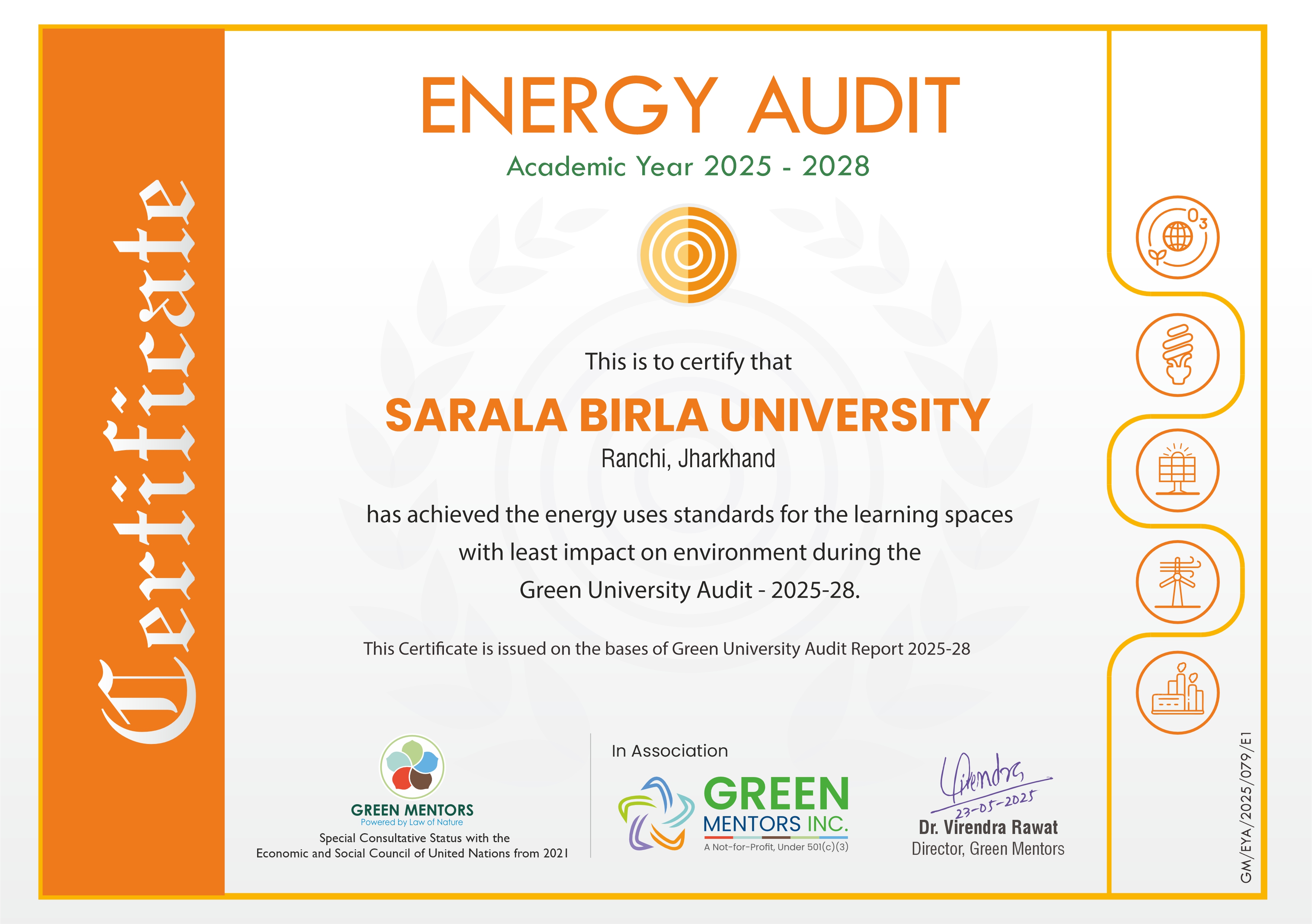 Energy Audit Certificate
